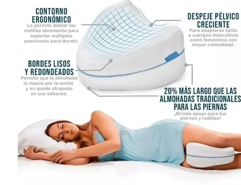 Almohada Ortopedica de Piernas® - Duerme de lado con la columna recta