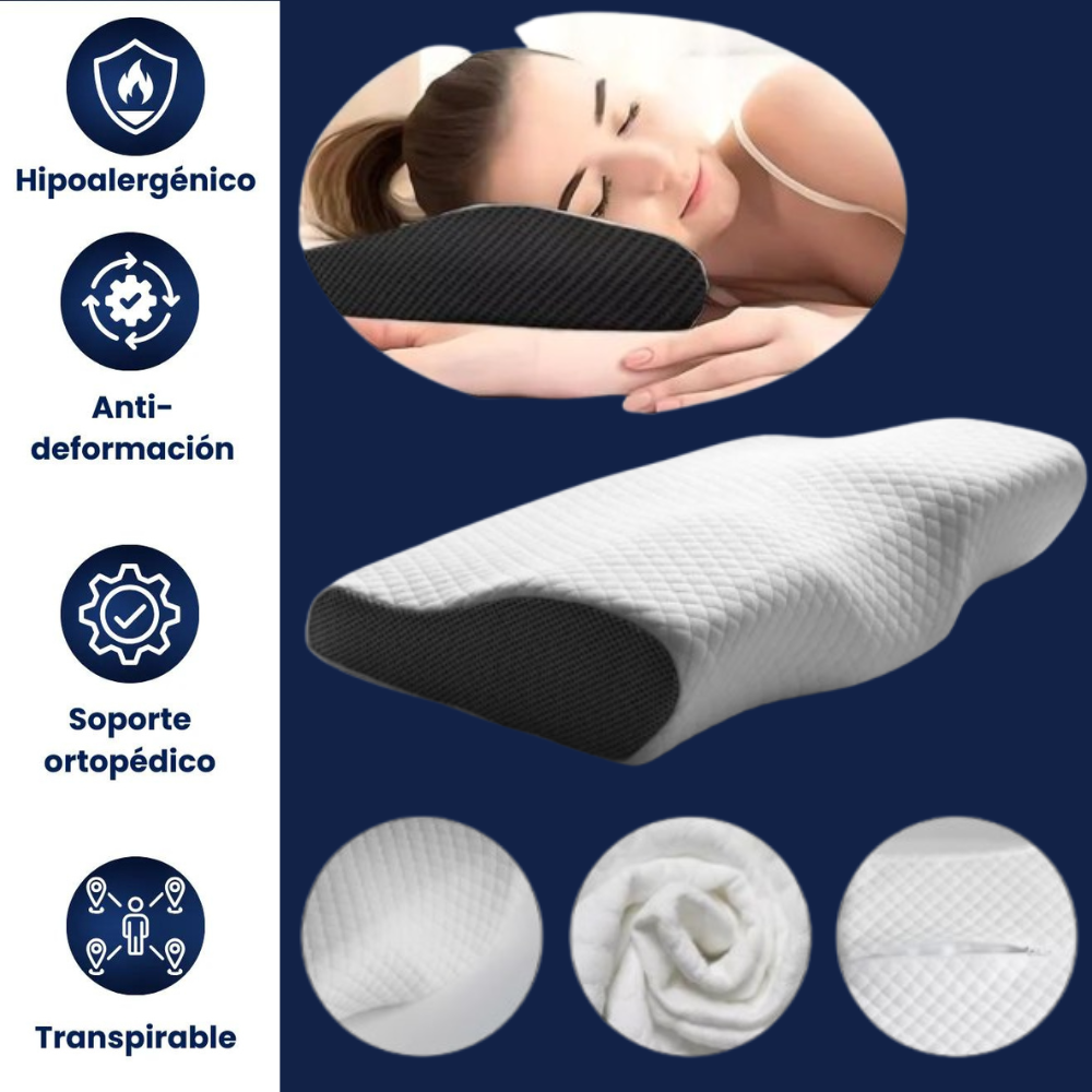 Almohada Ortopédica Memory Foam® - Amanece sin molestias y con energía