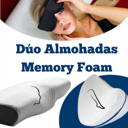 Memory Foam - Combo de Almohadas Ortopedicas para un descanso placentero